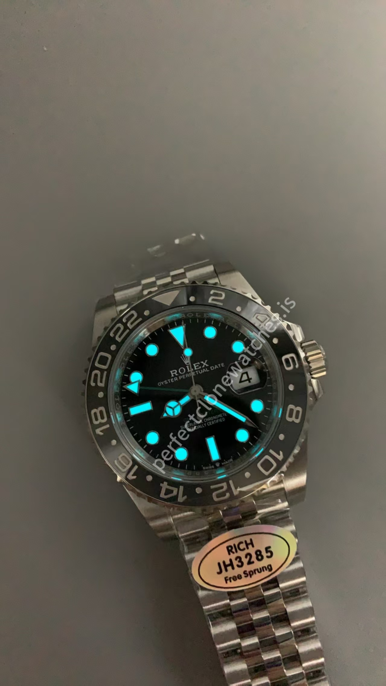 (image for) Rich Factory Rolex GMT-Master II 126710GRNR Bruce Wayne Free-Sprung 3285 Movement