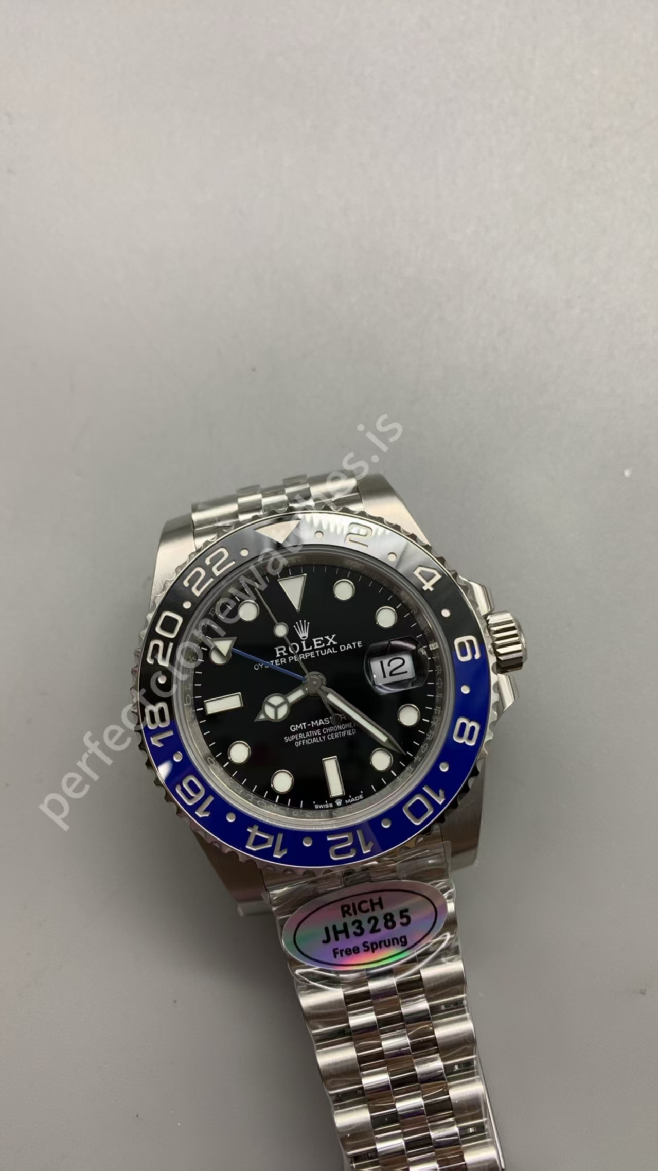 (image for) Rich Factory Rolex GMT-Master II 126710 Batgirl Free-Sprung 3285 Movement Jubilee Bracelet