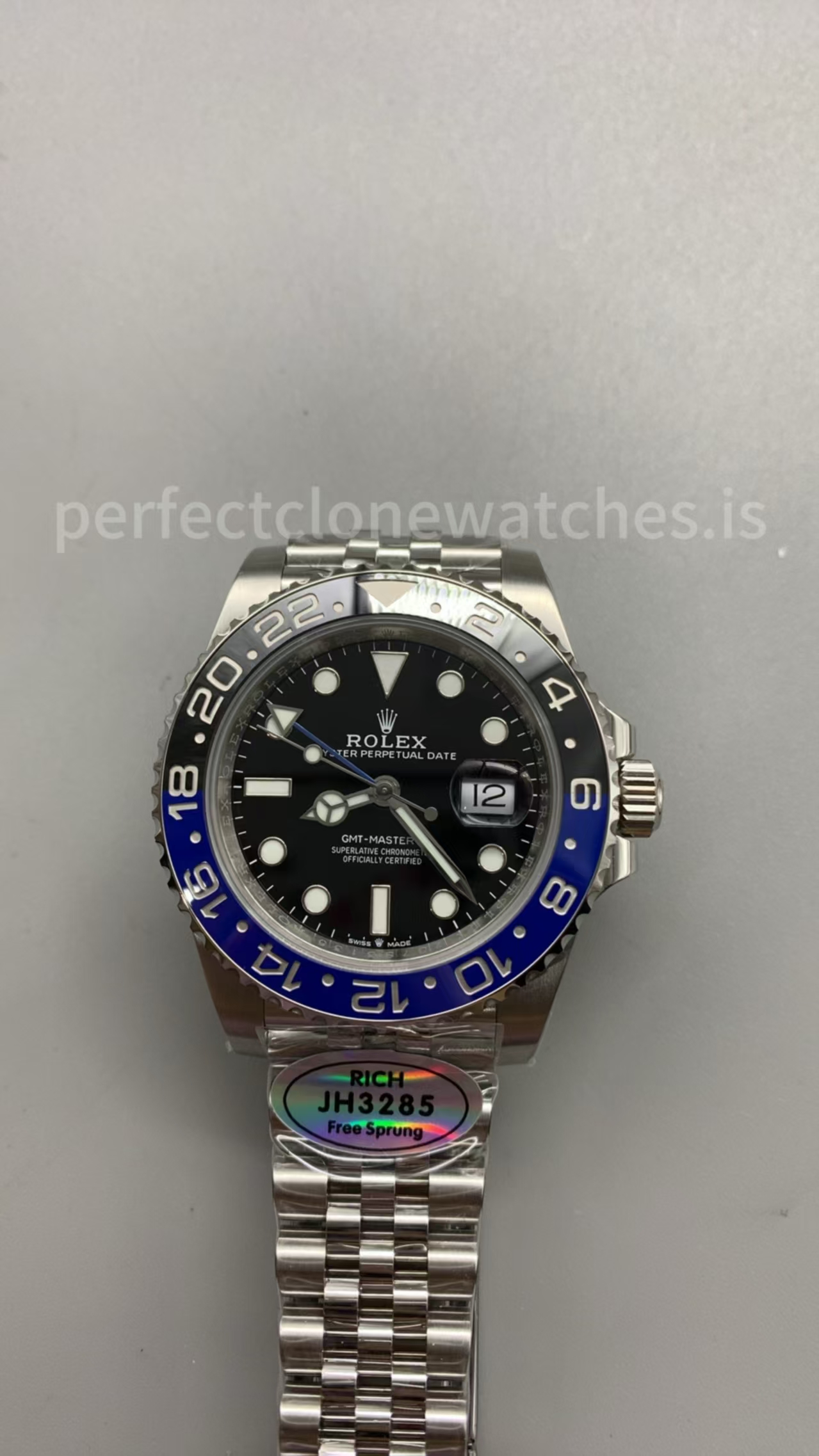 (image for) Rich Factory Rolex GMT-Master II 126710 Batgirl Free-Sprung 3285 Movement Jubilee Bracelet