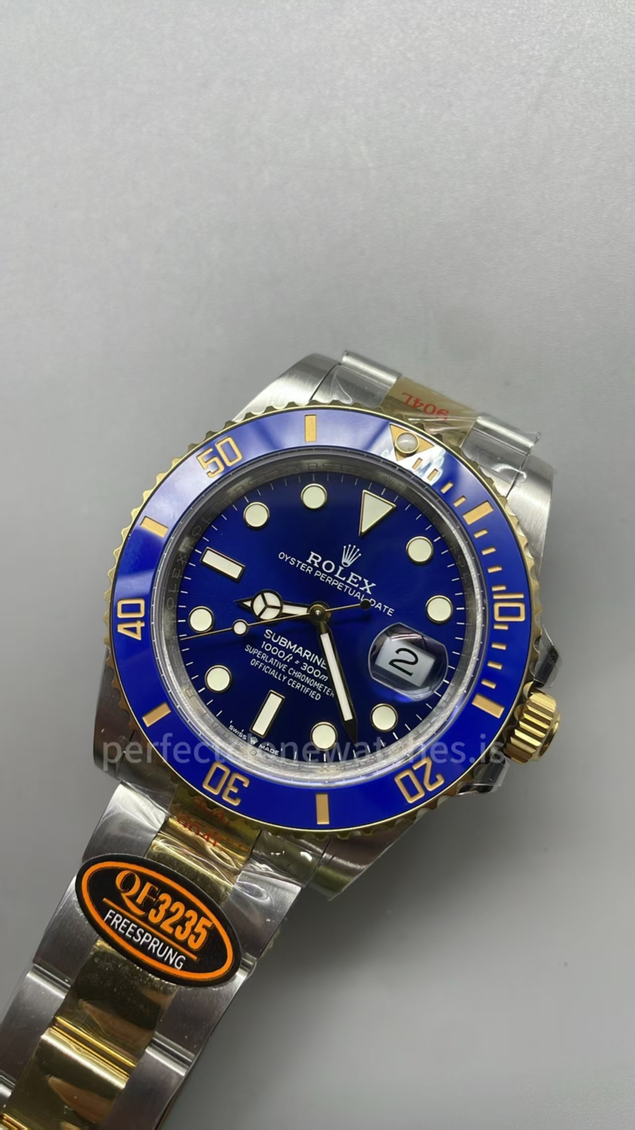 (image for) QF Rolex Submariner 126613LB Two Tone Blue Dial Free-Sprung JH3235 Movement