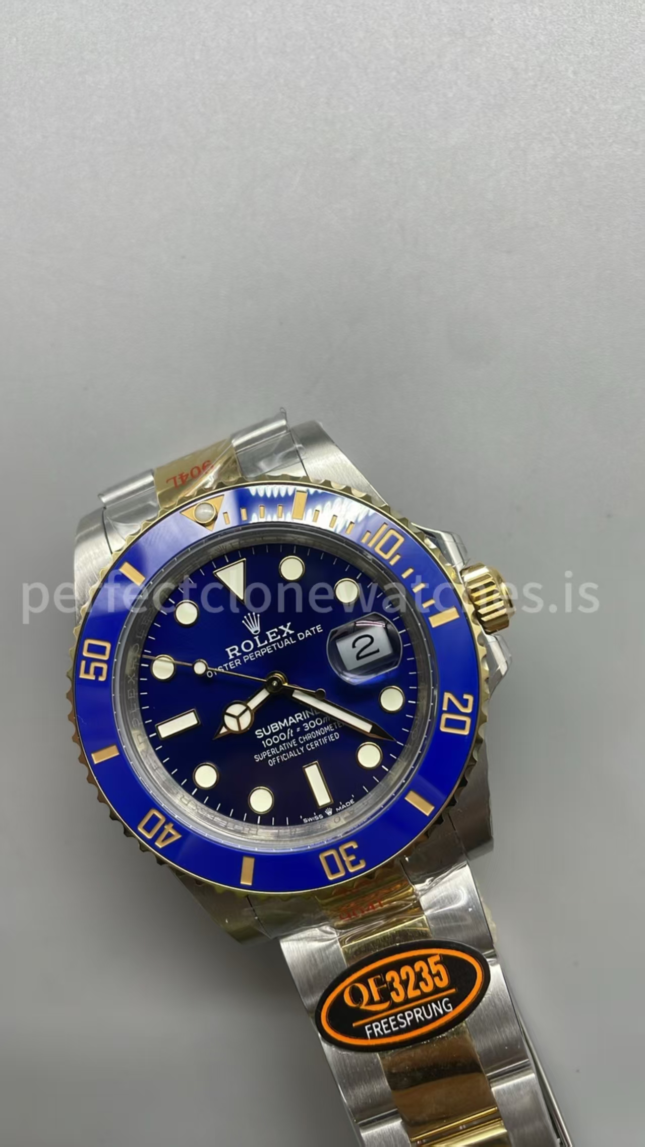 (image for) QF Rolex Submariner 126613LB Two Tone Blue Dial Free-Sprung JH3235 Movement