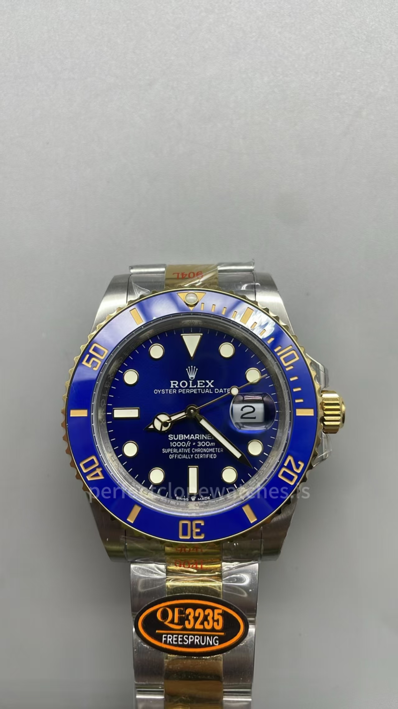 (image for) QF Rolex Submariner 126613LB Two Tone Blue Dial Free-Sprung JH3235 Movement
