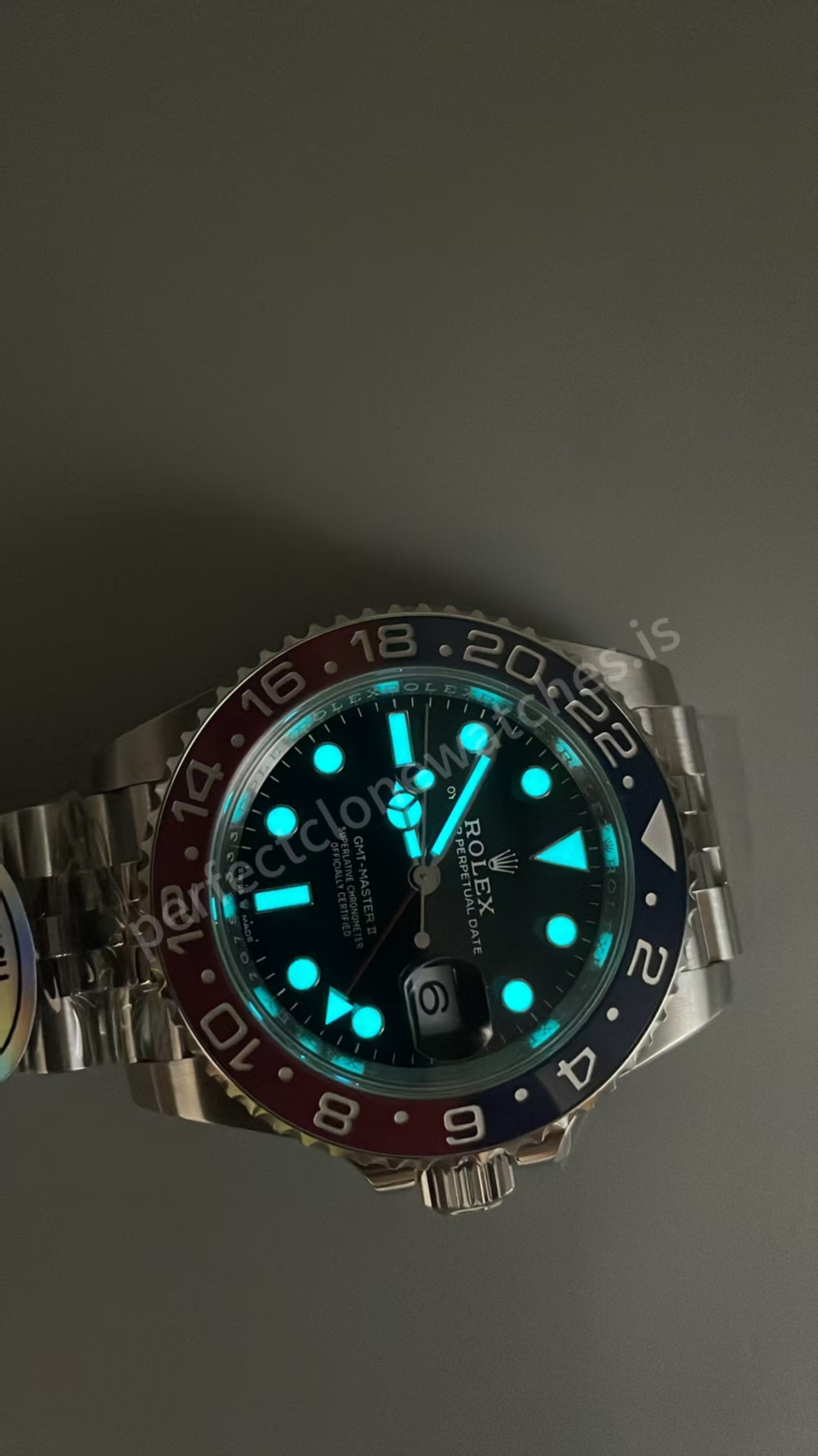 (image for) Rich Factory Rolex GMT-Master II 126710BLRO Pepsi Blue/Red Ceramic Bezel Free-Sprung JH3285 Movement