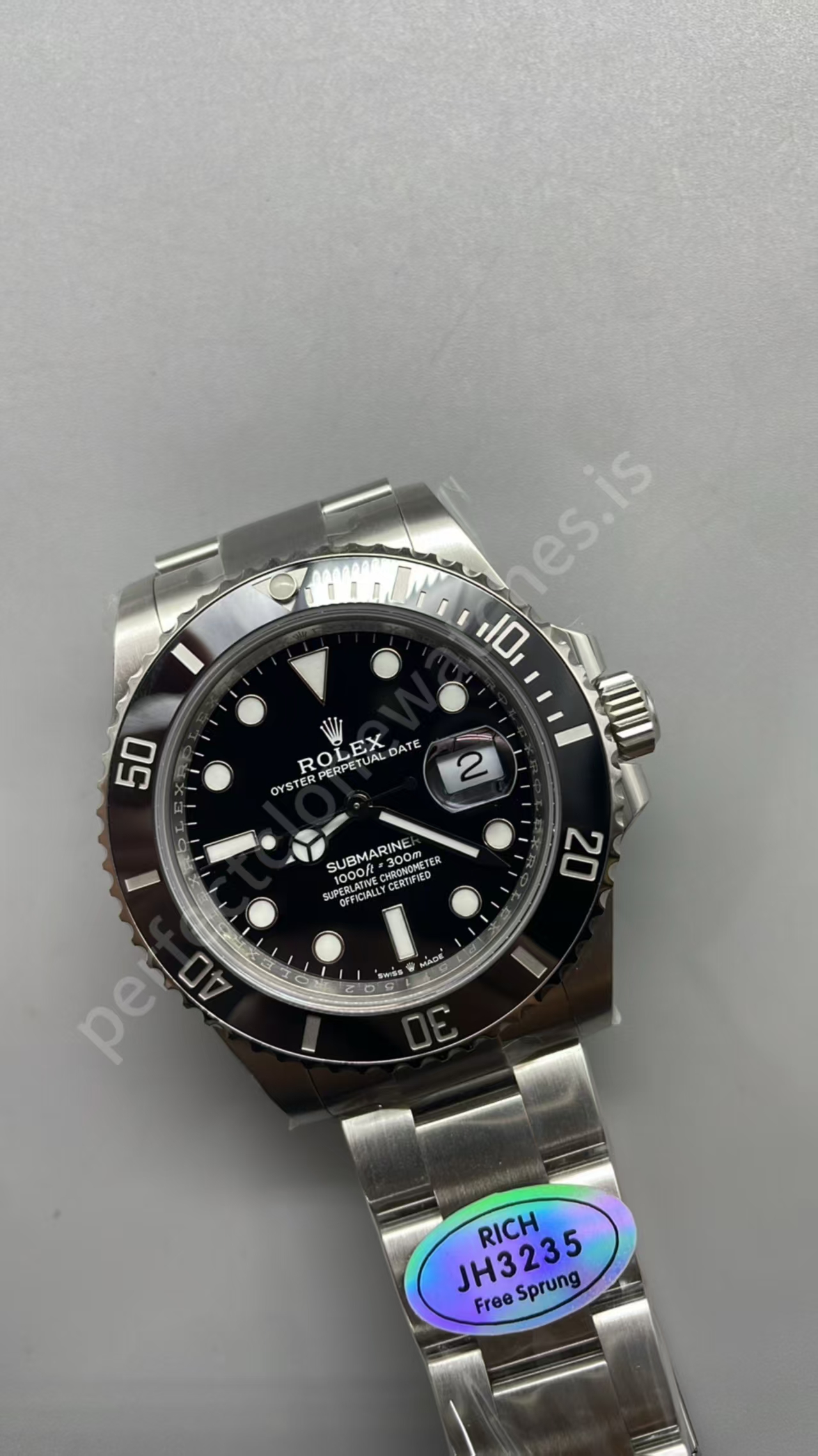 (image for) Rich Factory Rolex Submariner 126610LN 41mm Free-Sprung Clone 3235 Movement Ceramic Bezel