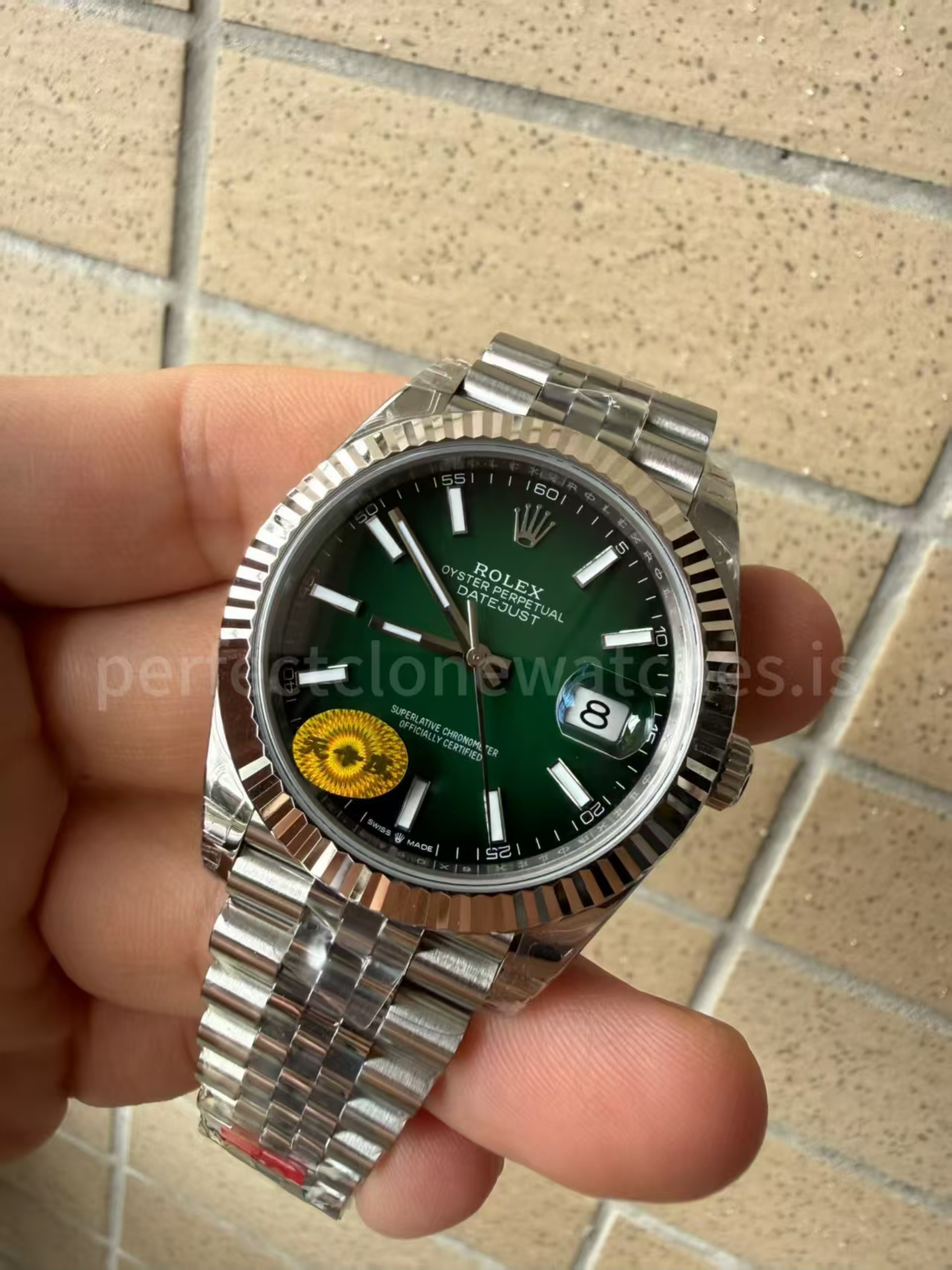 (image for) VS Factory Rolex Datejust II 126334 Weighted Ombre Green Dial Free-Sprung 3235 Movement