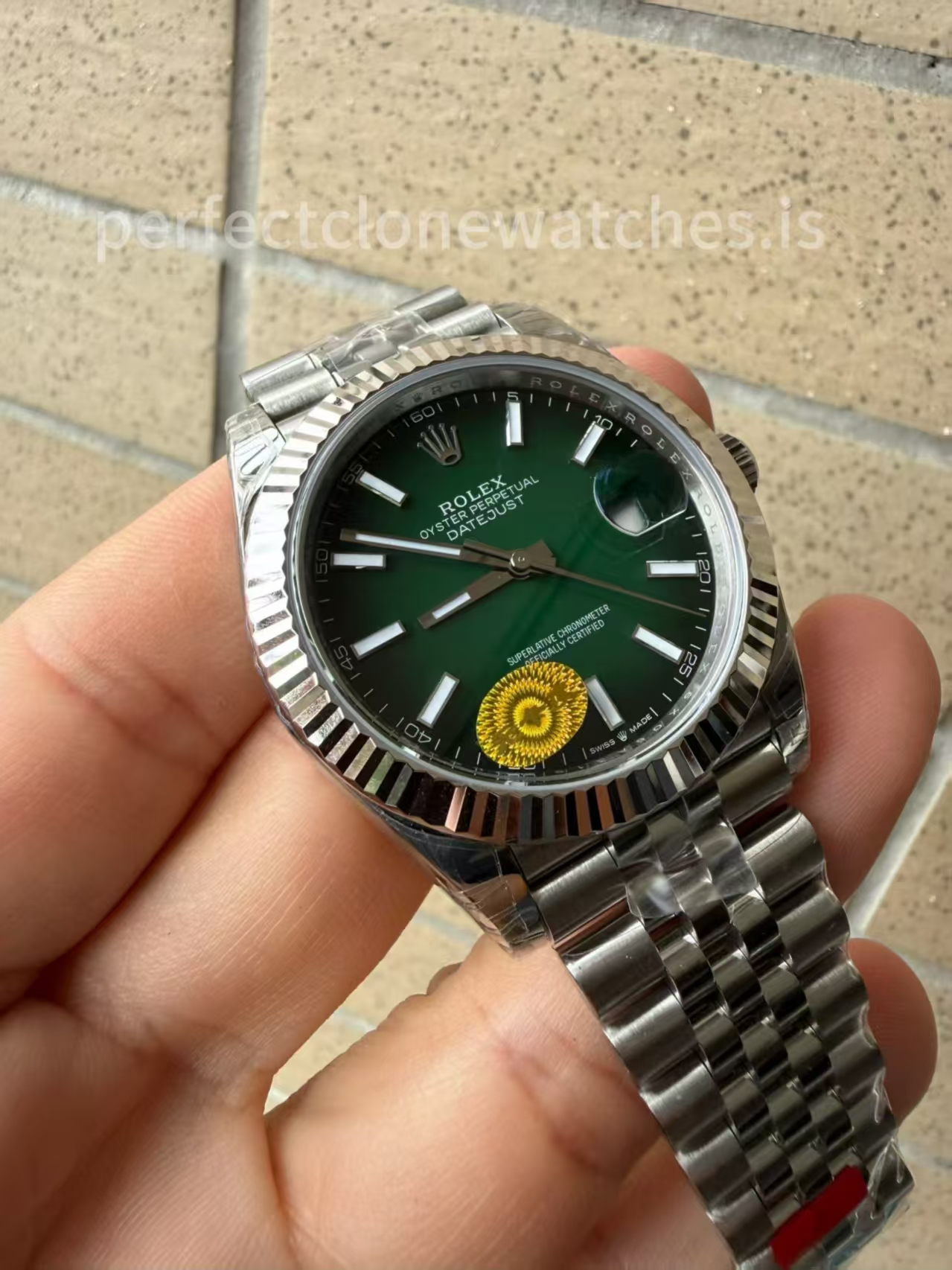 (image for) VS Factory Rolex Datejust II 126334 Weighted Ombre Green Dial Free-Sprung 3235 Movement