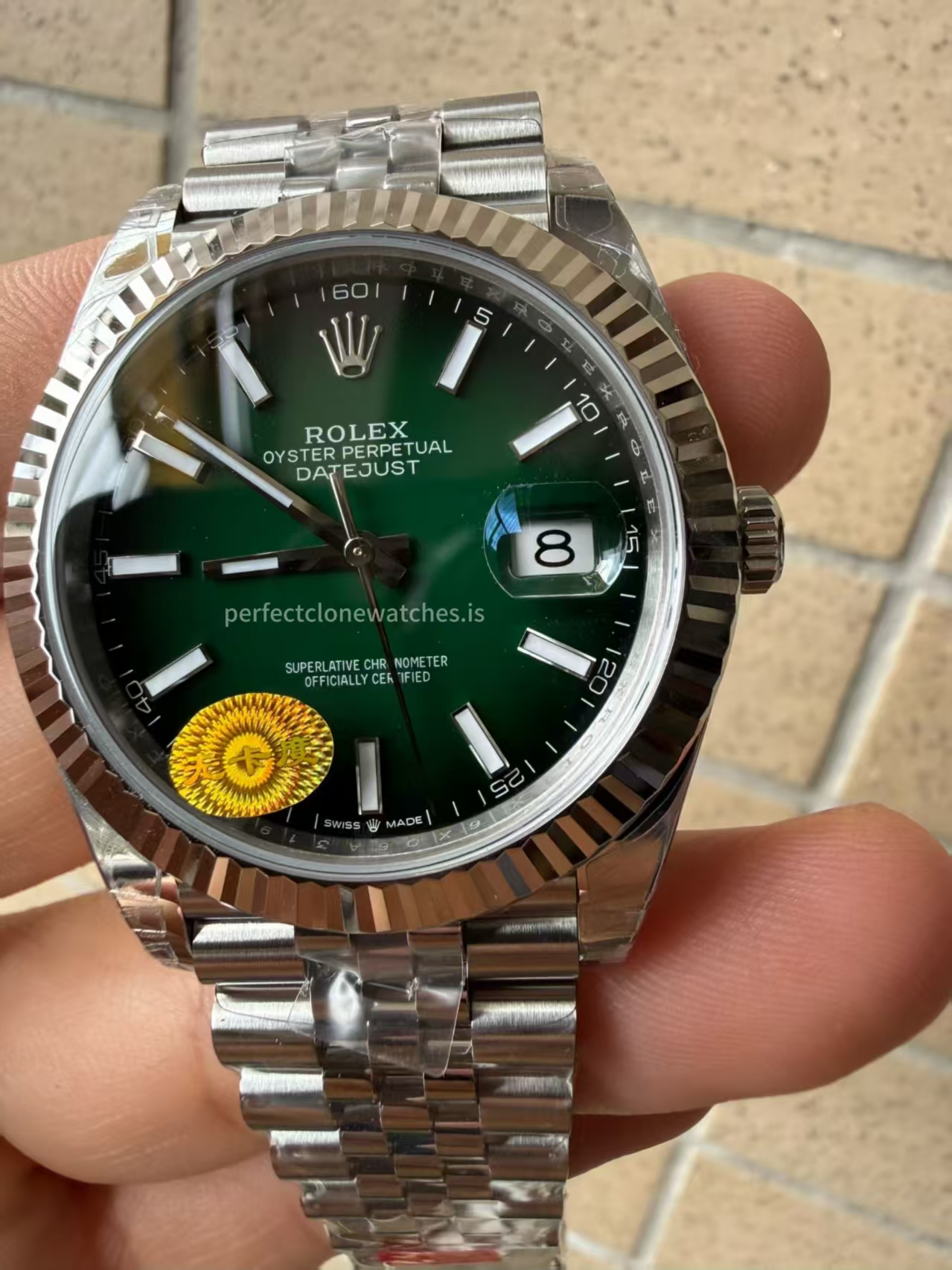 (image for) VS Factory Rolex Datejust II 126334 Weighted Ombre Green Dial Free-Sprung 3235 Movement