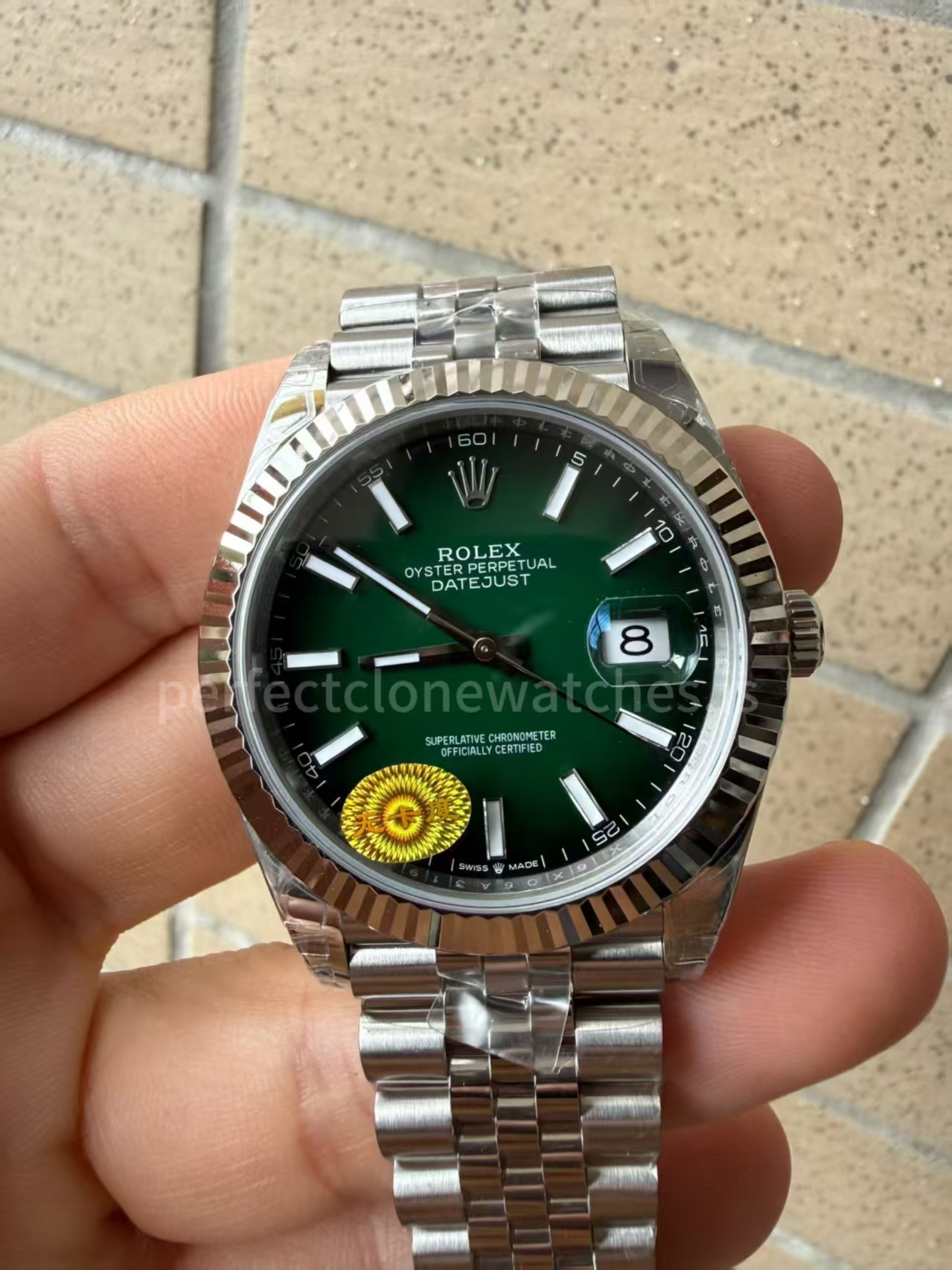 (image for) VS Factory Rolex Datejust II 126334 Weighted Ombre Green Dial Free-Sprung 3235 Movement